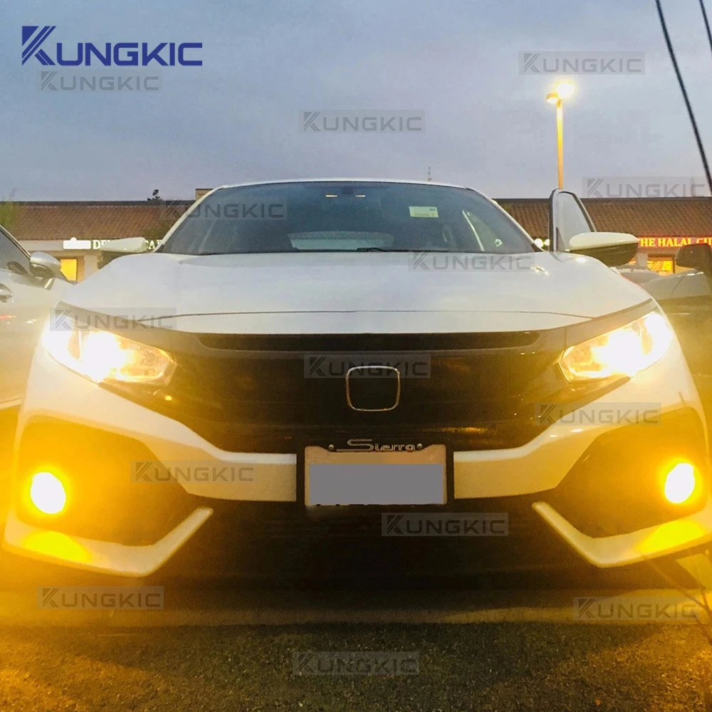 For Honda Civic 2016 2017 2018 2019 2020 2021 Car Fog Light Protection Film Yellow Anti Scratch PVC Protective Film Sticker