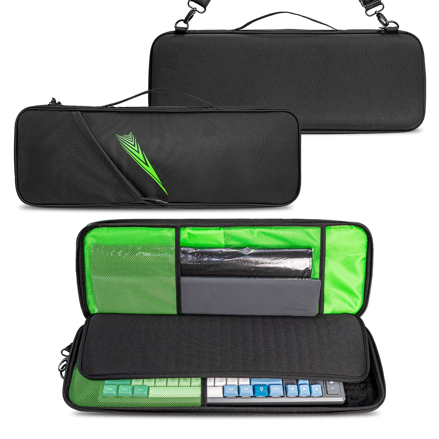 

Подходит для футляра для хранения клавиатуры 98-100, портативной клавиатуры и мыши, модной сумки для хранения на одно плечо