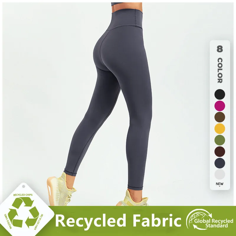 Recycled Leggings Sport High Waist Eco Friendly Fabric Gym Workout Running Active Stretch Plus Size Yoga Pants For Women