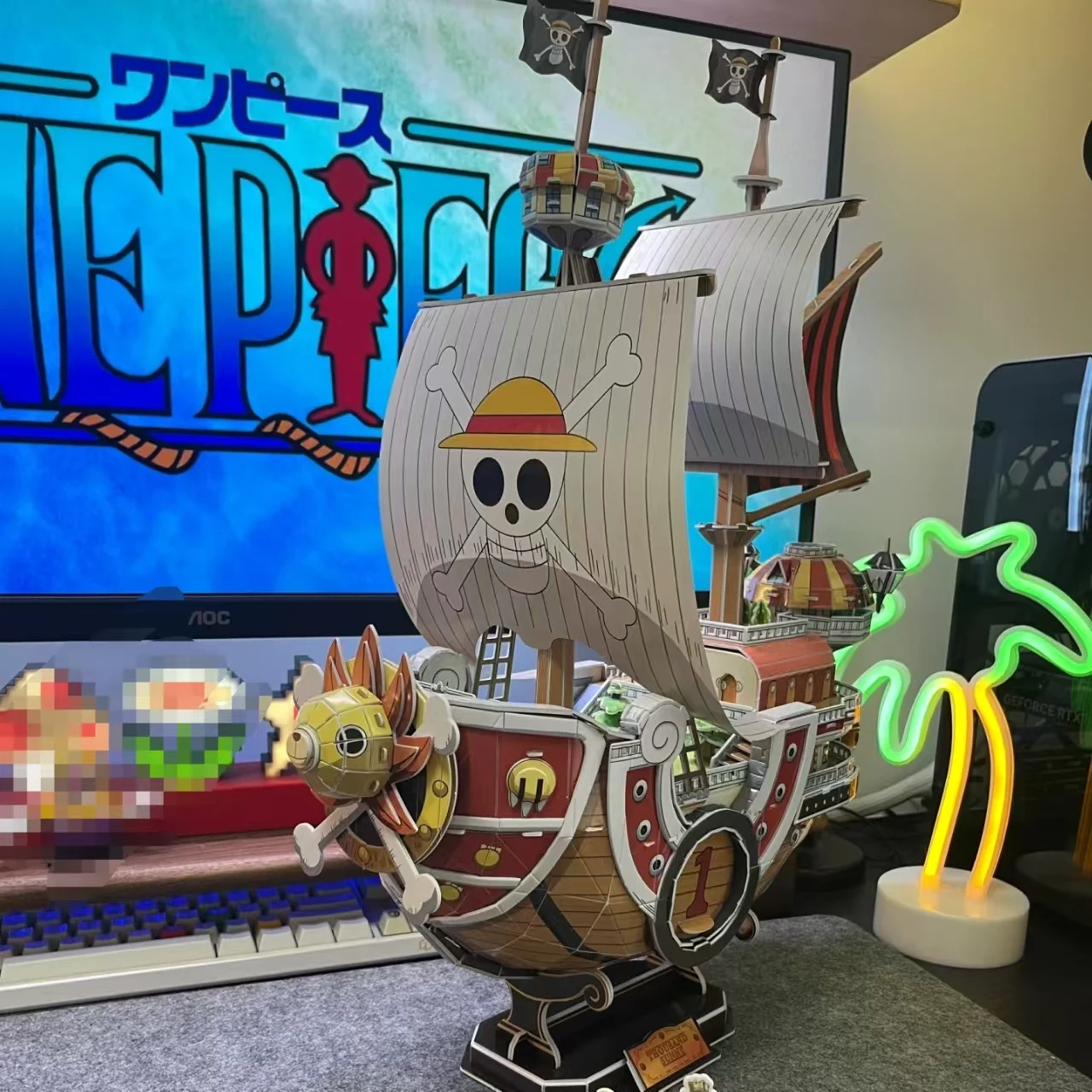 Коллекционная модель One Piece: Оригинальная фигурка кораблей Thousand Sunny и Merry, пиратские корабли Белоуса и Шанка, сборная декоративная фигурка