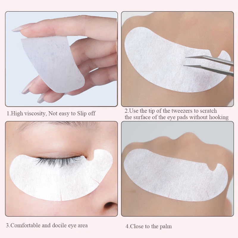 100pairs  U Shape Eyelash Pads Grafted Lash Hydrogels Gel Patches Under Eye Pads for Eyelash Extension Tips Sticker Makeup Tools