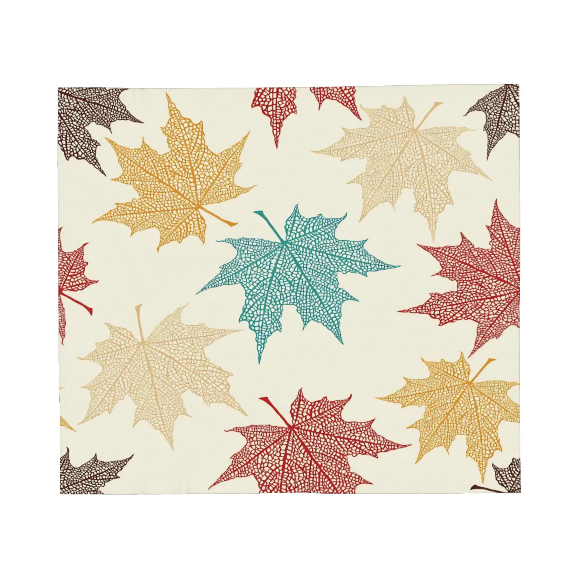 Maple Fallen Leaves Flannel Blankets Colorful Funny Throw Blanket for  Sofa Bedding Lounge 200x150cm Bedspread