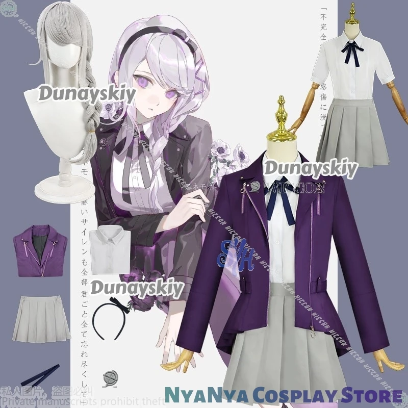 

Kirifuji Nozomi Cosplay Game The Hundred Line -Last Defense Academy Costume Daily Coat Shirt Uniform Wig Woman Leisure Suit