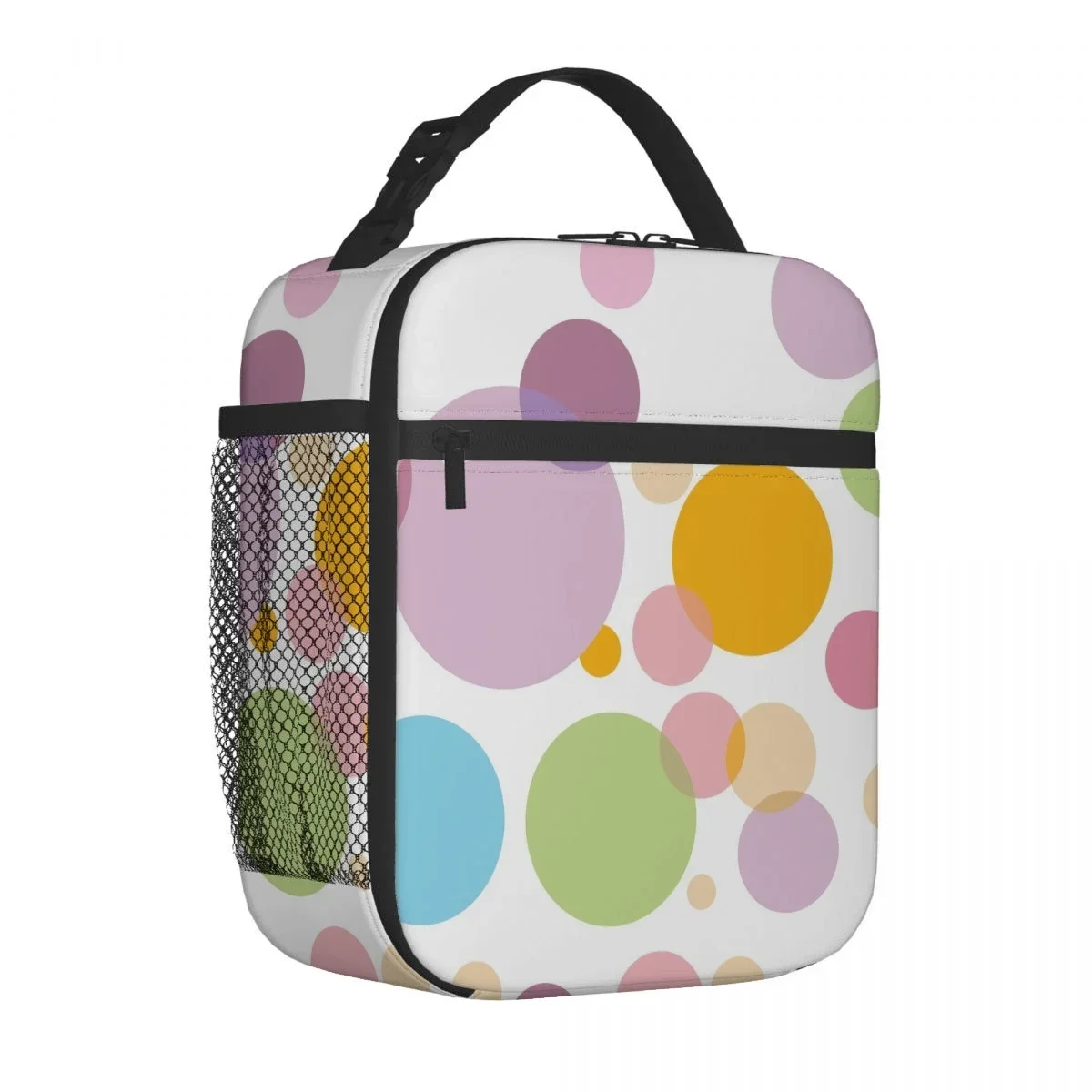 

Polka dots Portable Aluminum Foil Thickened Insulated Lunch Bag Insulated Lunch Bag Waterproof Insulated Lunch Tote Bag