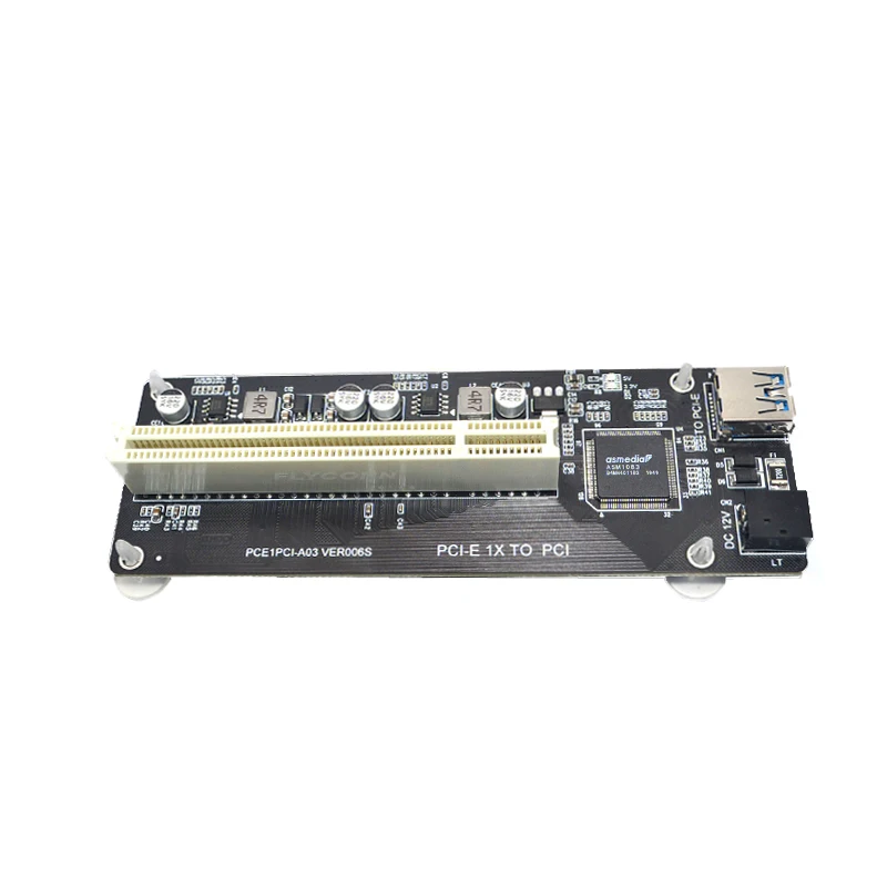 PCIE PCI-E PCI Express X1 to PCI Riser Card Bus Card High Efficiency Adapter Converter USB 3.0 Cable for Desktop PC ASM1083 Chip