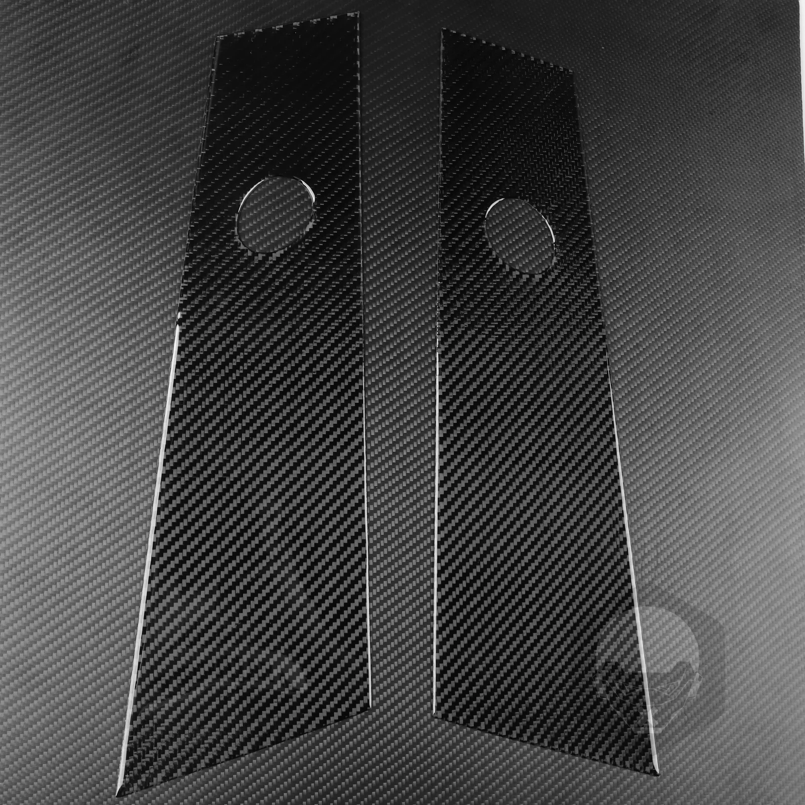 For Tesla Model 3 Highland 2024 Carbon Fiber Exterior Door B-pillar Cover Decorative Car Interior Decoration Accessories Sticker