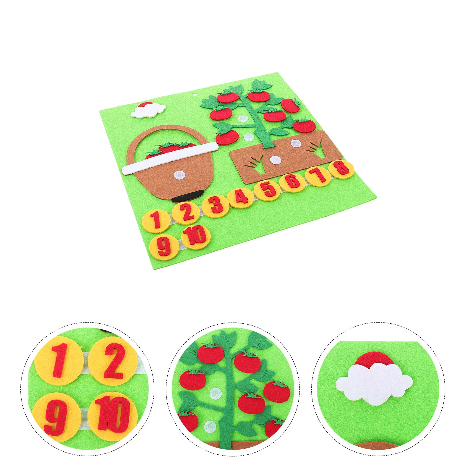 Vilt Nummer Vroeg Rood Tellen Speelgoed Kinderen Educatief Montessori Kinderen Wiskunde Speelgoed Puzzel Leermiddelen