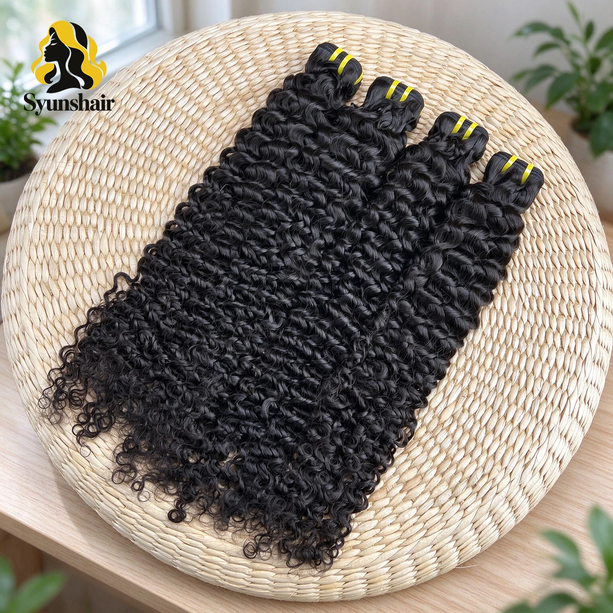 16A Cuticle Aligned Deep Curly Rohes Jungfrauenhaar 100% Echthaar-Bündel Unverarbeitete Einnäh-Weave-Haarverlängerungen für Frauen – Detail 1