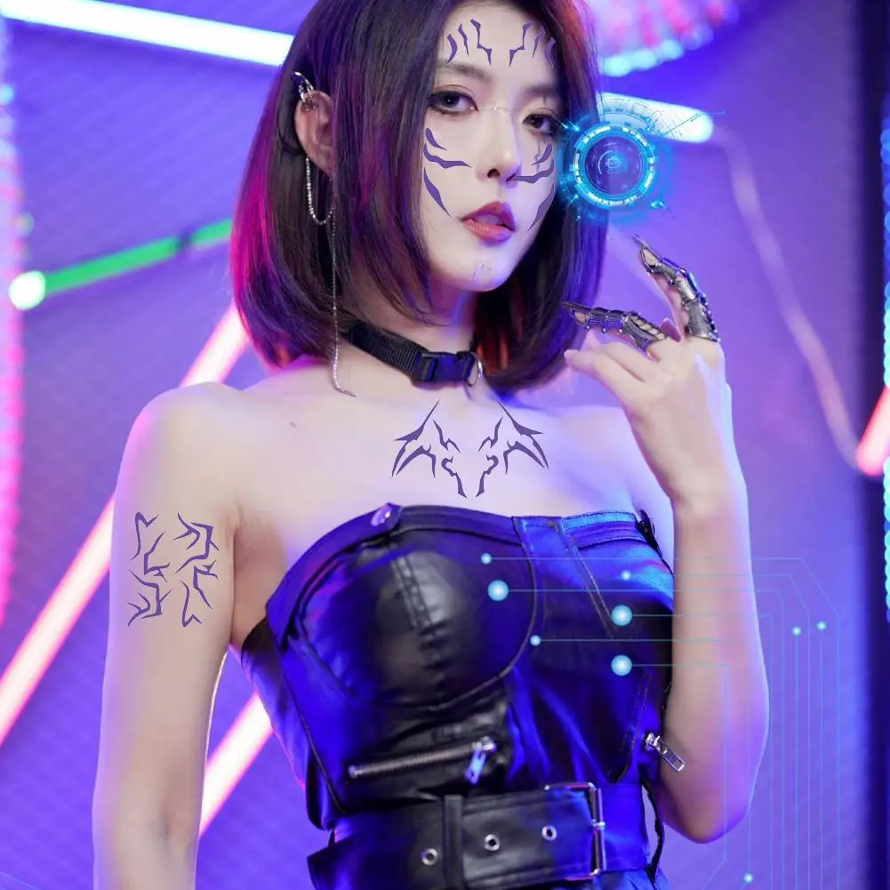 Kpop شيطان الصيادين رومي كانغ تأثيري الدعامة الوشم ملصق المؤقتة الوشم ملصق رومي الوشم ملصق لهدايا حفلة الهالوين