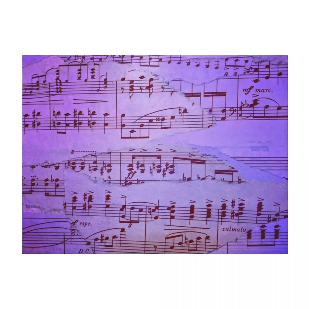 

Blue Sheet Music On Paper Machete Throw Blanket Bed Nap Hair Thermals For Travel Blankets