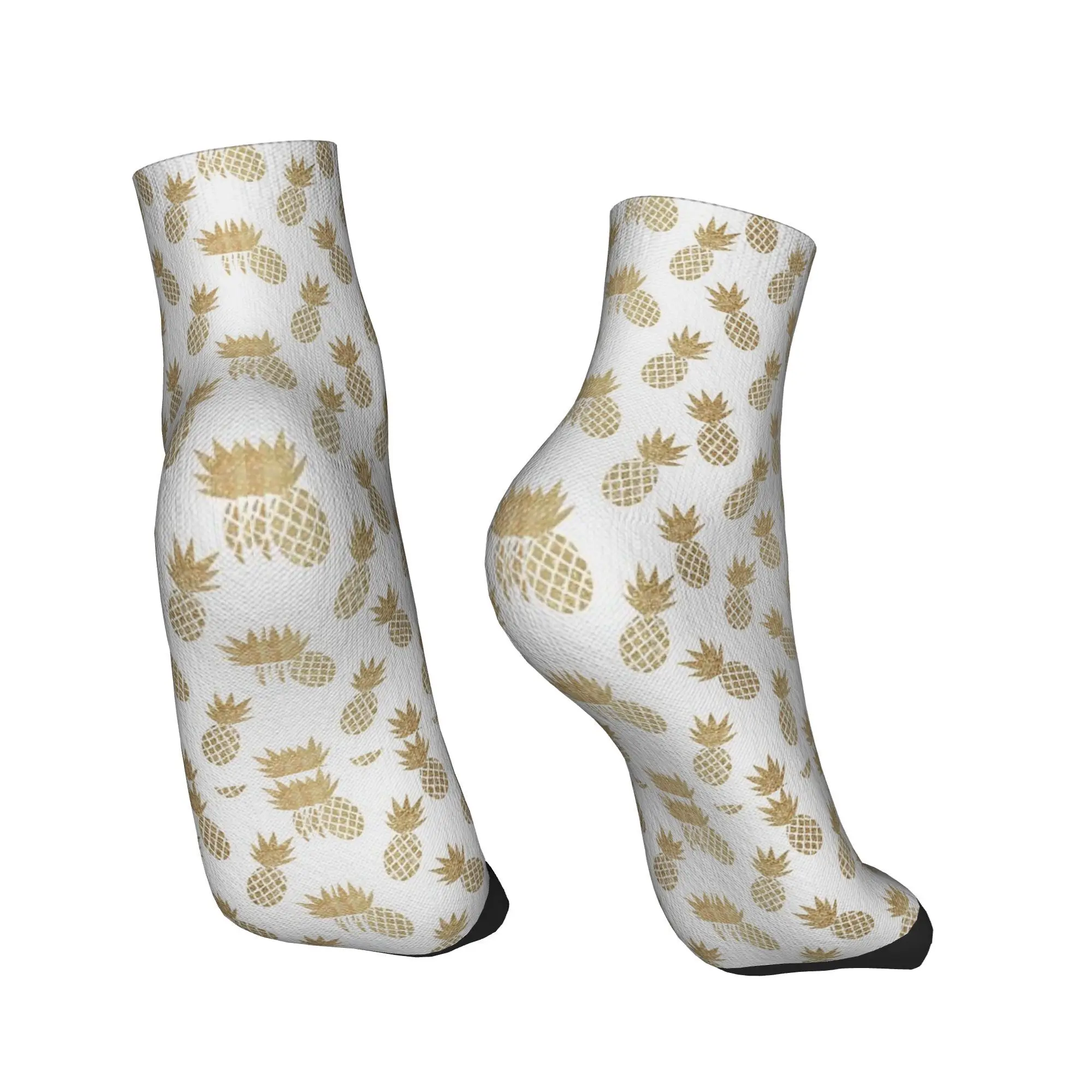 جميع المواسم الذهب الأناناس نمط الجوارب Harajuku امتصاص العرق طاقم الجوارب جوارب الموضة للرجال النساء هدايا عيد الميلاد