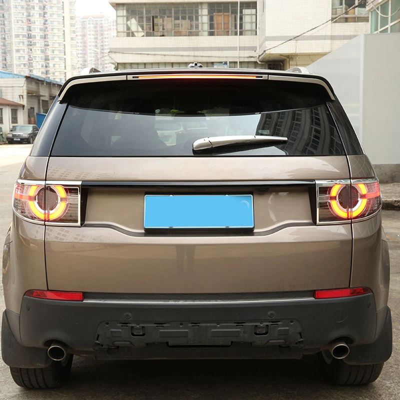 For Land Rover Discovery Sport 2015-2019 ABS Silver Car Rear Tail Light Lamp Frame Cover Trim Sticker Car Accessories