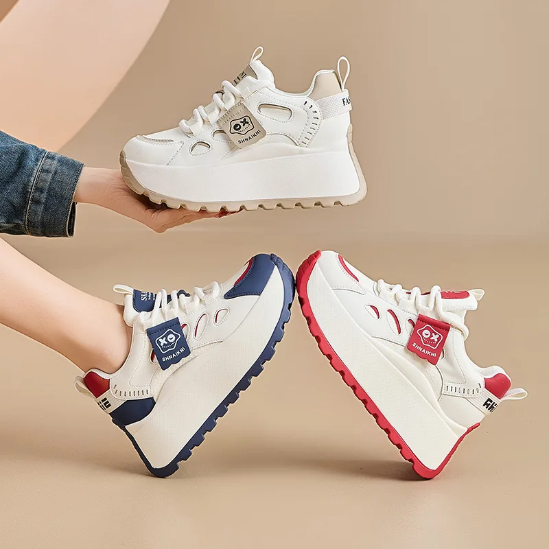 

Женские туфли 2026: новинка весенней коллекции, повседневные туфли на толстой подошве, увеличивающие рост, в стиле «папины туфли»