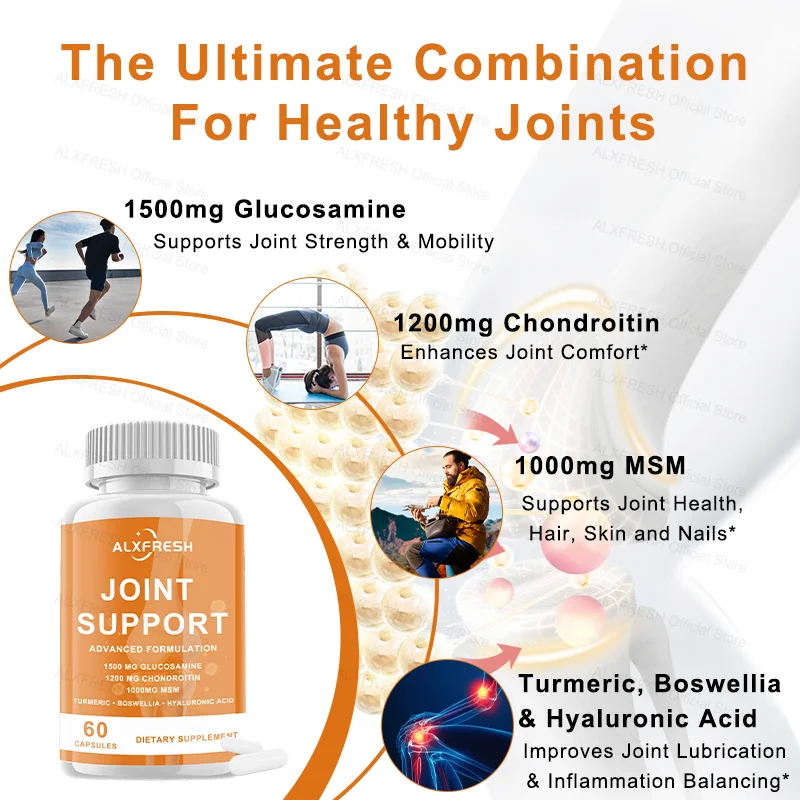 Chondroitin Capsules Relieve Osteoarthritis Pain Stiffness Improve Joint Function Mobility Support Healthy Hair Skin and Nails