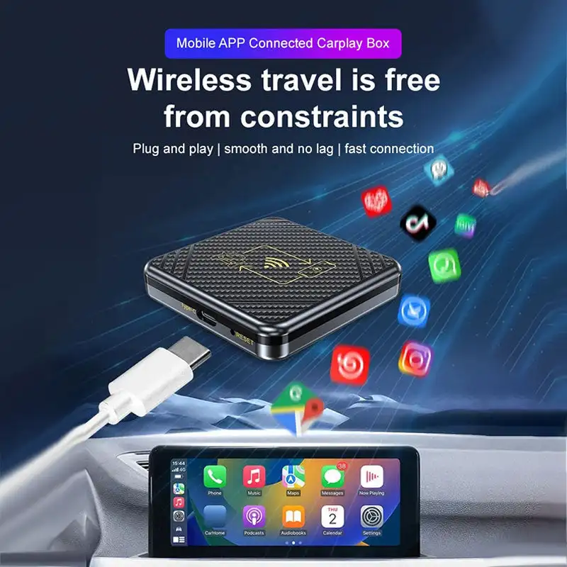 2 in 1 Wireless CarPlay Dongle Wireless Android Auto Box For Car Radio with Wired CarPlay All in One Box ﻿Car Connected Box