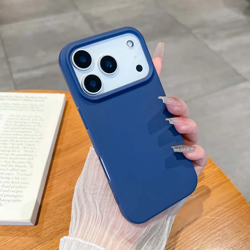 Modische Candy-Farben Silikonhülle mit Hautgefühl für iPhone 17 Pro Max Air 16 15 14 Plus Pro Max Stoßfeste Vollschutz-Hülle