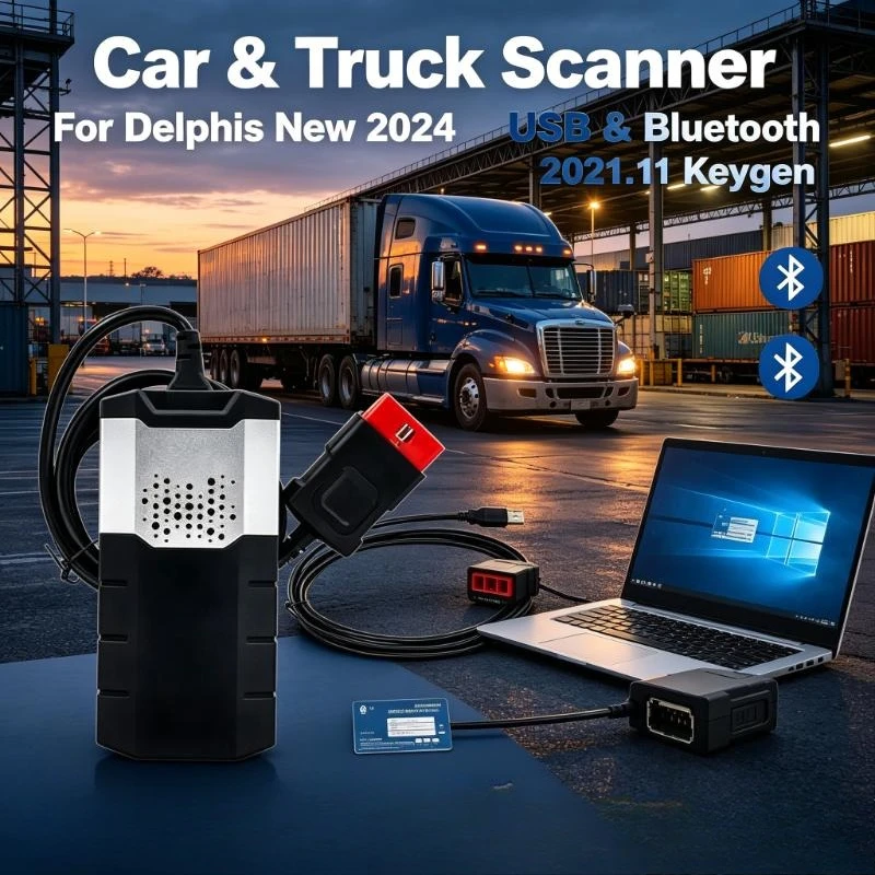 Obd Obd2 Scanner For Delphis new 2024 USB Bluetooth 2021.11 Keygen Auto Car and Truck Diagnostic Tool Tools