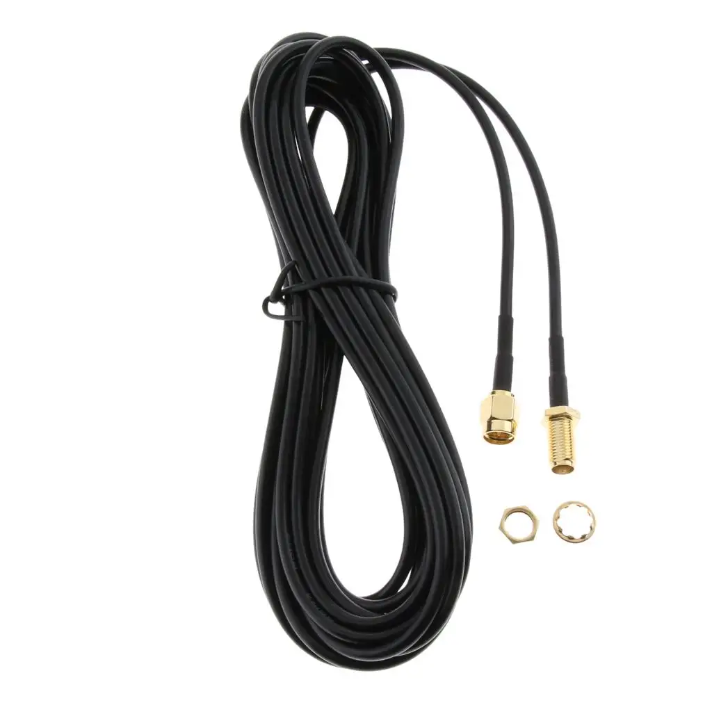 RP-SMA Extension Cable 5M Coax Adapter for Wifi Mesh Router 6 Dual Band Wireless Antenna Accessories