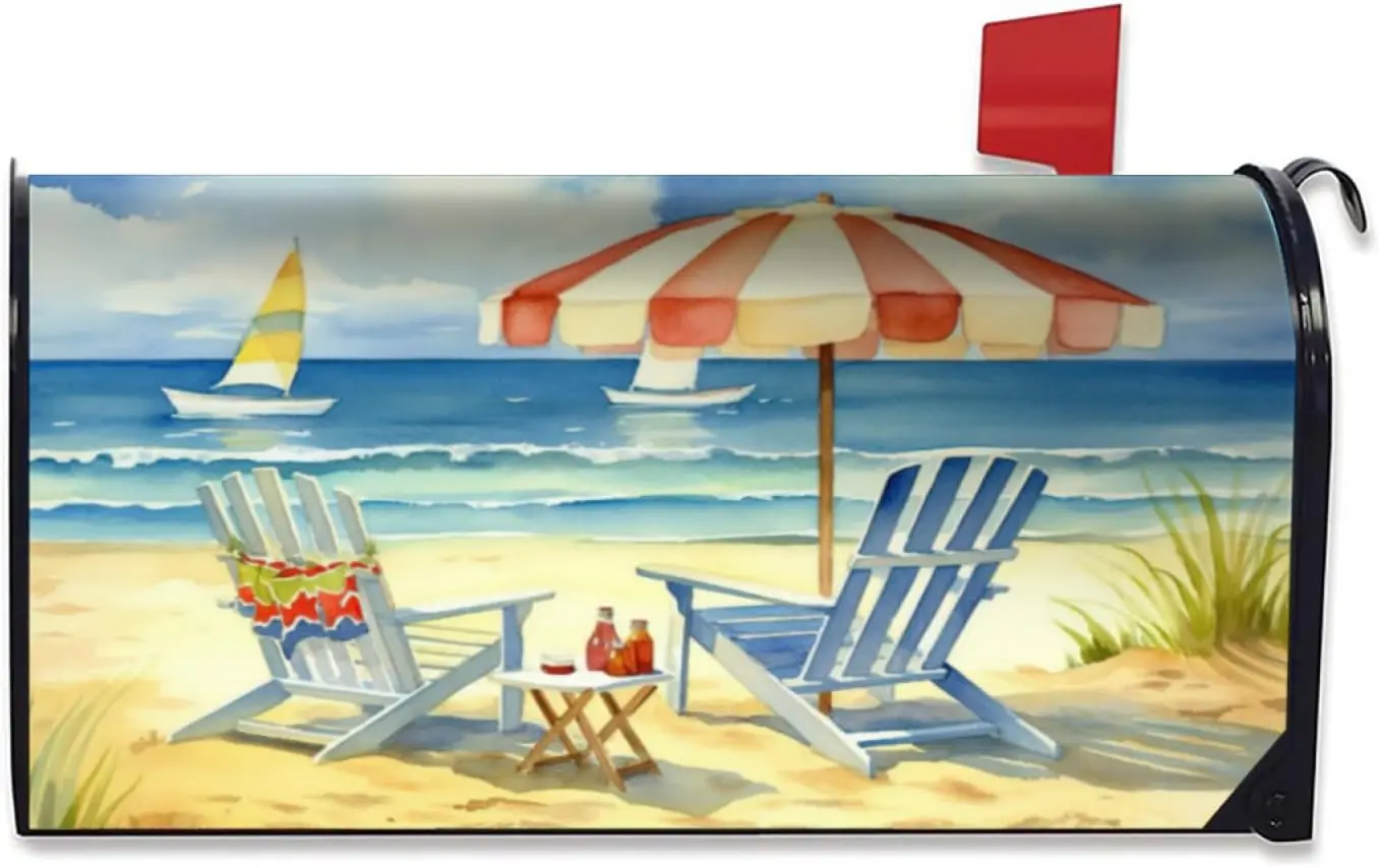 Summer Mailbox Covers Magnetic Standard Beach Life Mailbox Cover Summer Nautical Magnetic Mailbox Covers Post Wraps Letter Box