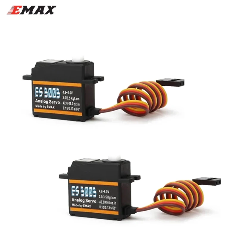 EMAX ES3003 Kunststoff Analog Servo 17,5g Wasserdichtes Servo mit Zahnrädern für RC Auto Hubschrauber Boot Flugzeug Zubehör