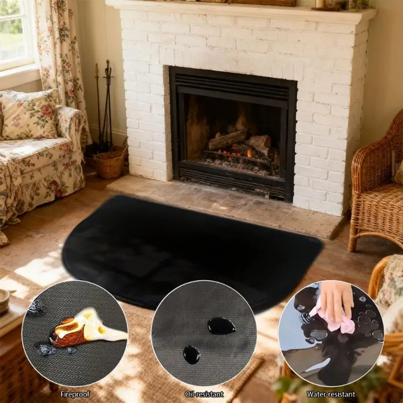 Fireplaces Rug Heat Resistant Mat for Indoor Outdoor Use Stove Pad
