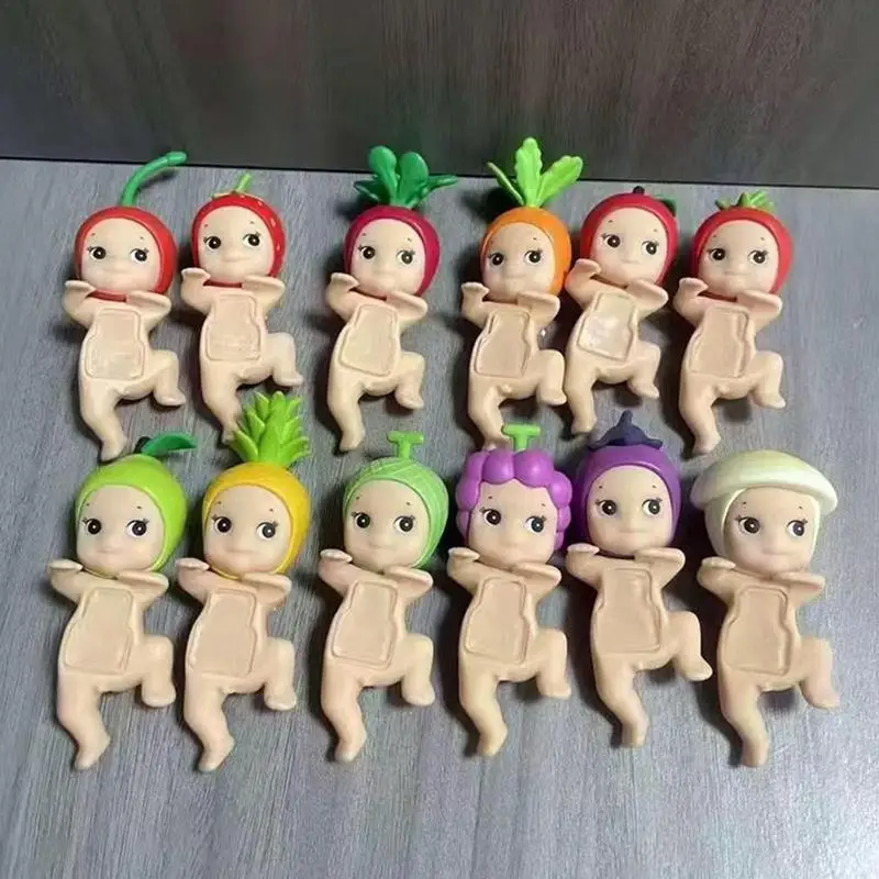 cartoon fruit Angel Blind Box Anime Figurines Fruit And Vegetable Anime Figures Ornaments Dolls Fans Children  Birthday Gifts