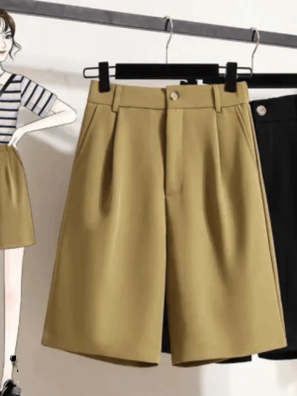 

Повседневные широкие брюки, женский костюм, съемная этикетка, удобные летние брюки из тонкой ткани с высокой талией длиной пять четвертей