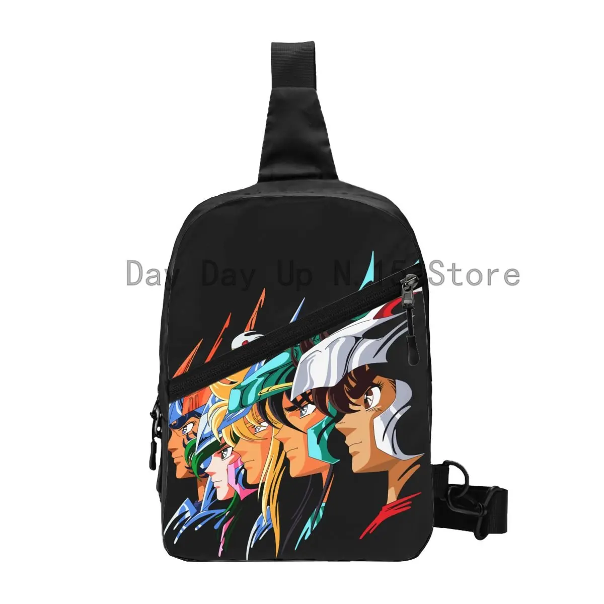 

Saint Seiya Knights Of The Zodiac Crossbody Sling Backpack Los Caballeros Del Zodiaco Chest Shoulder Bag for Traveling Daypack