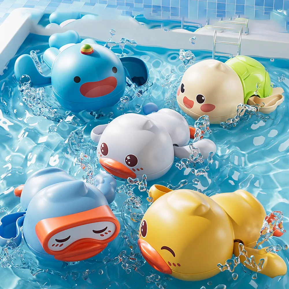 

Game Clockwork Bathing Shower Toys Water Floating Dolphins Children Bathtub Toys Duck Cute Children Bath Toys Summer