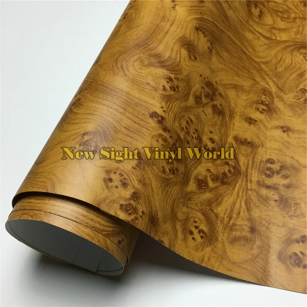 Birds Eye Wood Textured Vinyl Sheet Wood Vinyl Wrap PVC For Floor Furniture Car Interier Size:1.24X50m/Roll(4ft X 165ft)