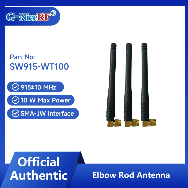 

G-NiceRF | 2PCS SW915-WT100 915MHz Antenna Elbow Rod Antenna