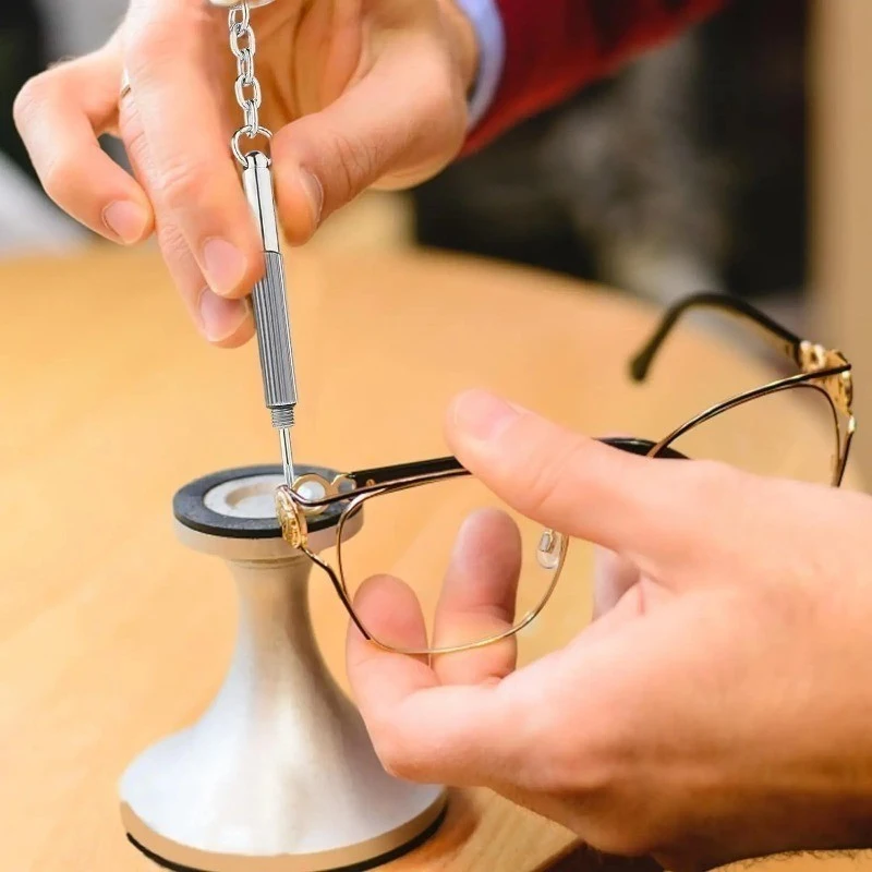 3/5/10pcs Eyeglass Screwdriver Watch Repair Kit with Keychain Portable Hand Tools Precision Screwdriver Tools