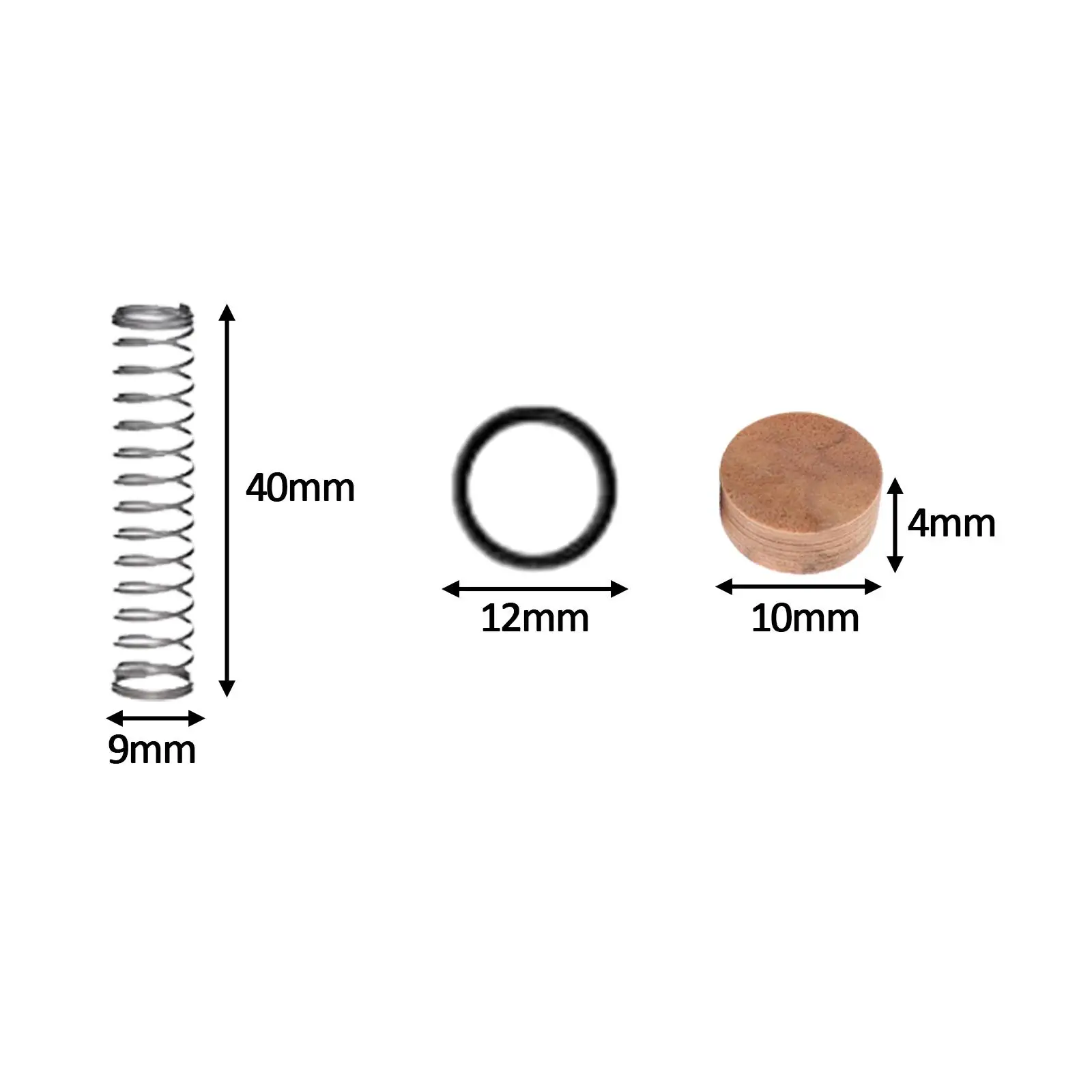 Analyste de réparation de trompent, rondelles en feutre à ressort de piston, pièces de trompent, accessoires d'instruments de musique en feutre à ressort en métal, 27x