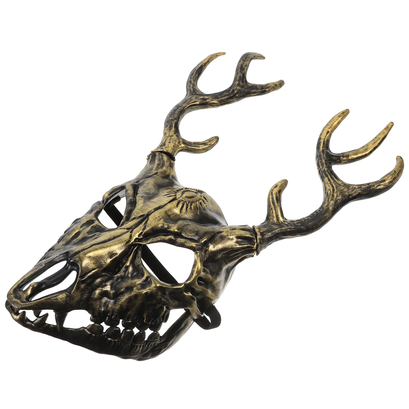 

Halloween Horned Mask Adult Deer Costume Accessory Realistic Antler Face Mask Detachable Easy Storage Breathable Design