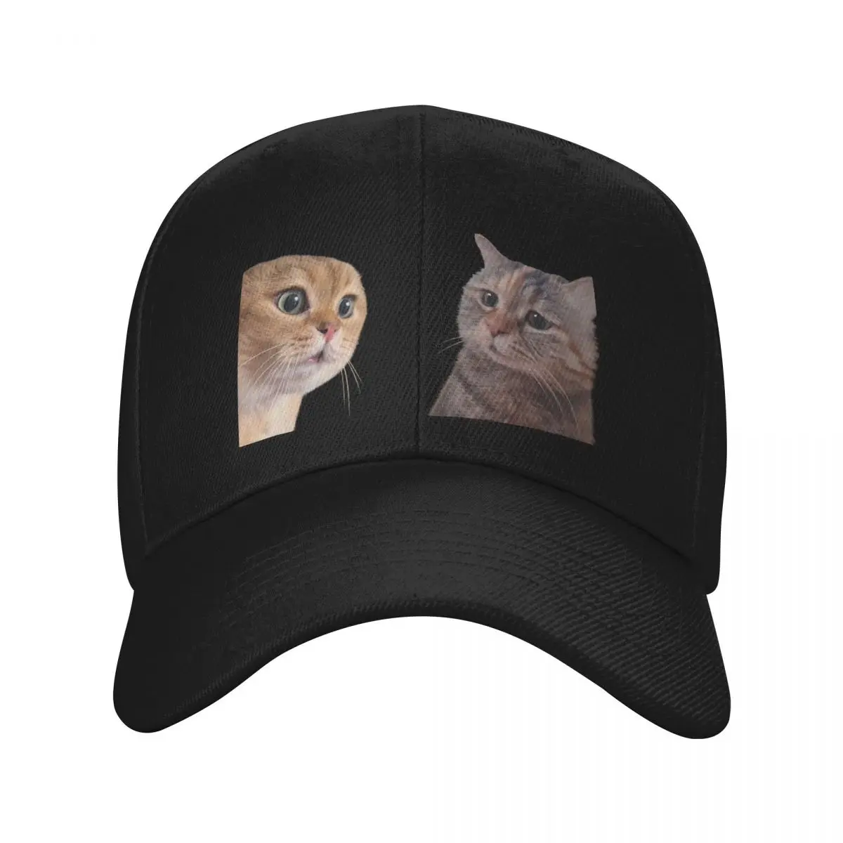 

2 cat couple meme Baseball Cap funny hat |-F-| Women's Hats For The Sun Men's