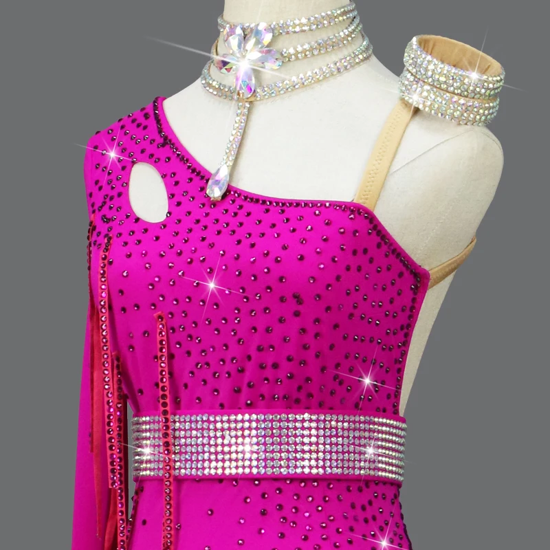 Vestido de Baile Latino 2026, Falda para Baile de Salón, Traje con Flecos para Fiesta de Graduación, Ropa de Práctica de Samba para Mujer, Disfraz Sexy para Competencia  flecos flamenco niña con bailar fiesta cortos co