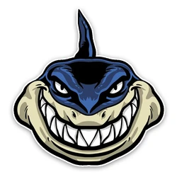 Lovely Shark Cartoon Colored Car Sticker Automobiles Motorcycles Exterior Accessories PVC Decals