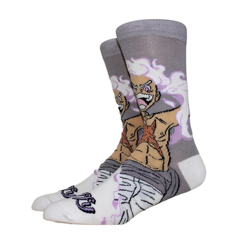 4 Paar Anime-Socken im Angebot ONE PIECE Kniehohe Damen-Cosplay-Socken Persönliche Hip-Hop Harajuku Herren Lustige Socken Größe 36-44 – Detail 8
