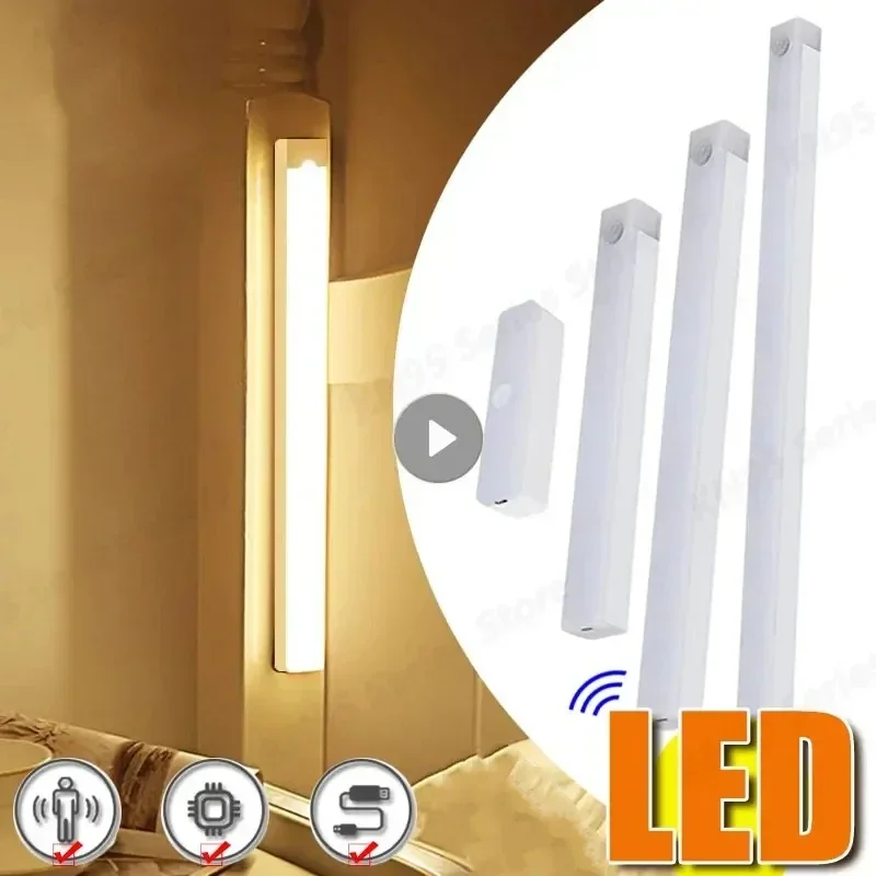 Wireless LED Night Light Motion Sensor Light Closet Night Lamp For Kitchen Bedroom Detector Light Cabinet Staircase Backlight