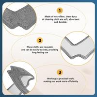 AB02 12PCS Window Cleaning Robot Mop Cloth Cleaning Rag Towel Dust Cloth Cleaning Cloth For LIECTROUX YW509