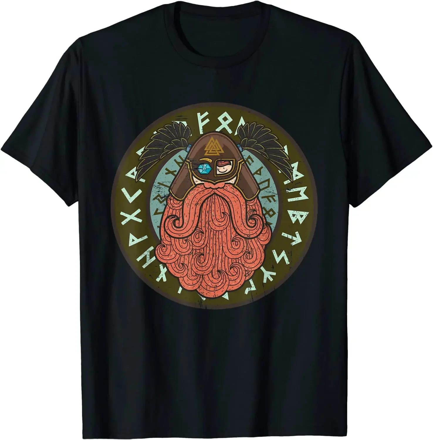 Norse Myth God  Nordic Warrior T-Shirt 100% Cotton O-Neck Short Sleeve Summer Casual Mens T-shirt Size S-3XL