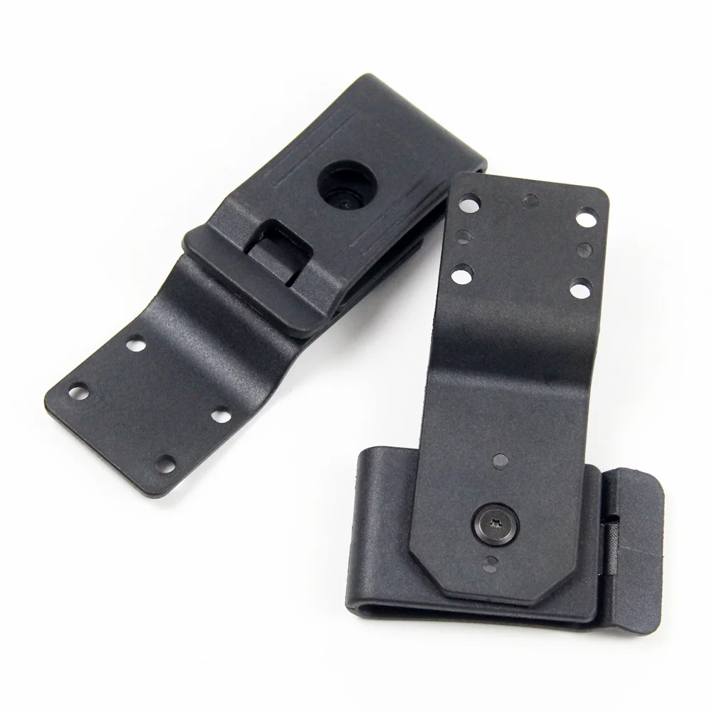 2PCS Belt Loops Clip For DIY Knife Kydex Sheath Holster with Screws Spare Parts 360 Degree Rotation Swivel