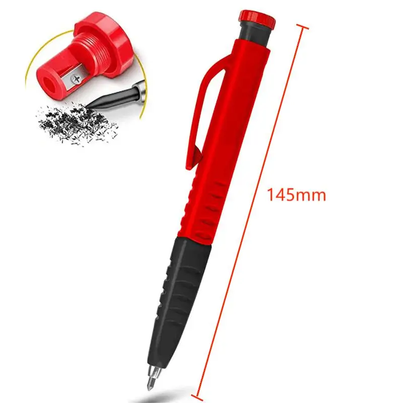 1/2pcs Woodworking Deep Hole Pen Adjustable Metal Marker Pen DIY Scriber Marking Tool For Wooden Cement Carpentry Scribing Tools