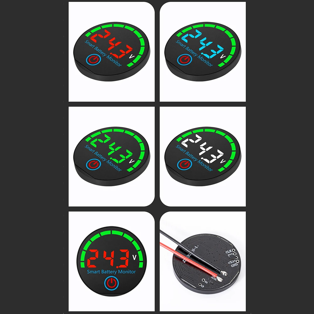 Universeller Lithium-Batterietester mit kreisförmiger LED-Anzeige und Ausschalt-Speicherfunktion für EVs-Energiespeichersysteme DC 7-55V – Detail 7