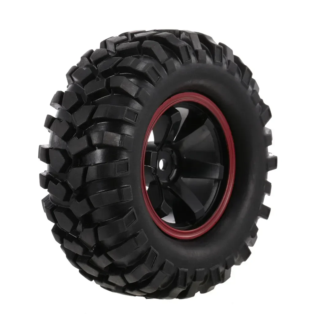 Off Road Rock Crawler carro pneus, Super macio, pneu de borracha, roda Rim, Hex, 12mm, 1, 10, 1.9 ", 96mm, Tamiya CC01, D90, 701A, 4pcs