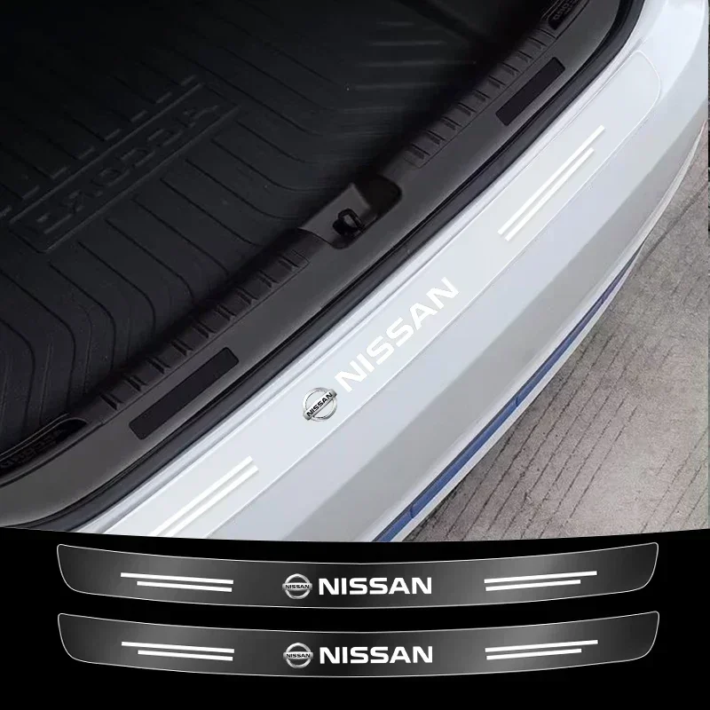 Car Rear Bumper Trunk Load Edge Protector Guard Trim Transparent Sticker For Nissan Nismo Tiida GTR Almera X-Trail Qashqai