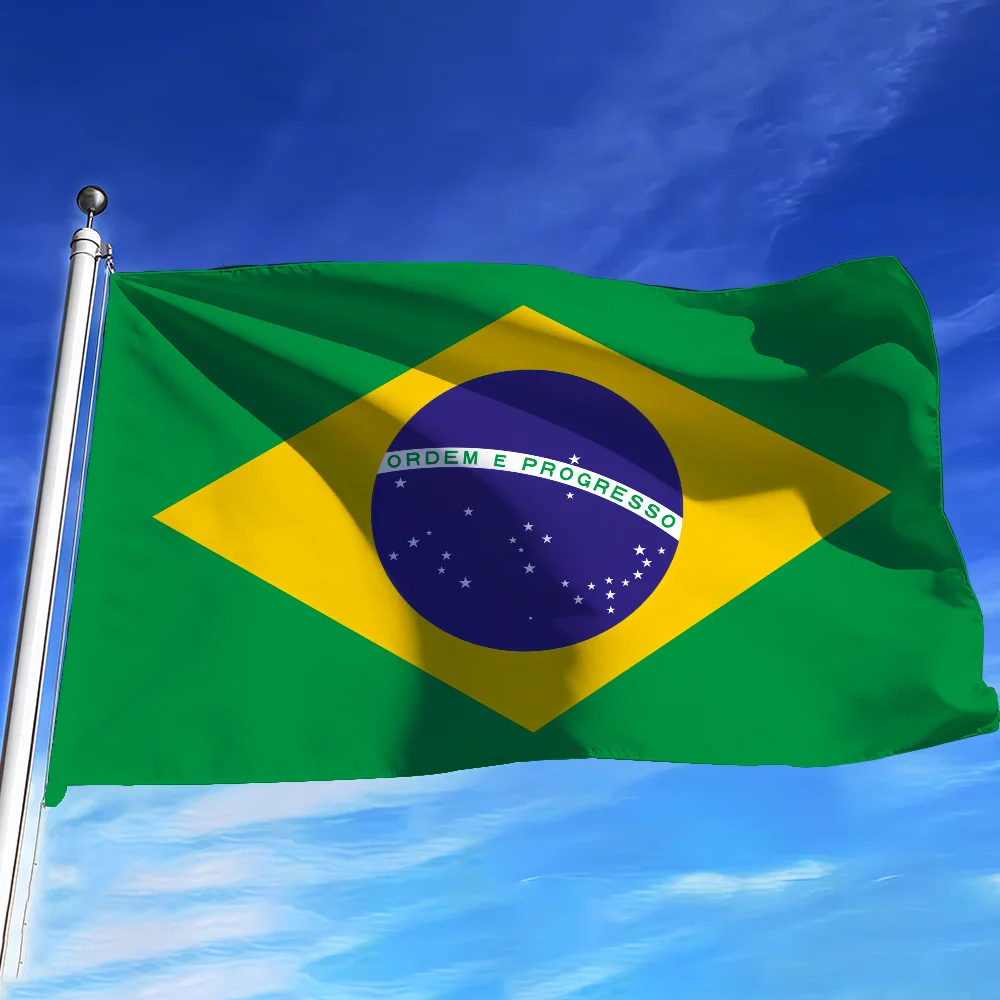 Brasilianische Nationalflagge, geeignet für Party, Club, Außen- und Innenbereich, Wanddekoration, Banner, Fan-Geschenk