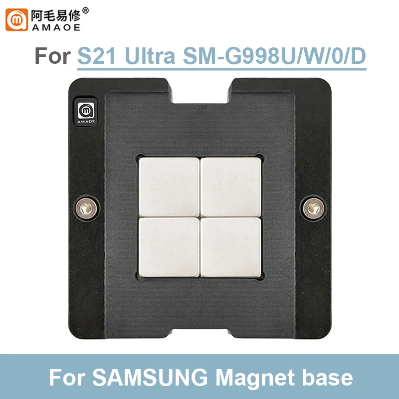 AMAOE BGA Reballing Stencil Set for S21 Ultra-G998U S21+ SM-G996U S21 SM-G991U Planting Tin Repair Platform Set