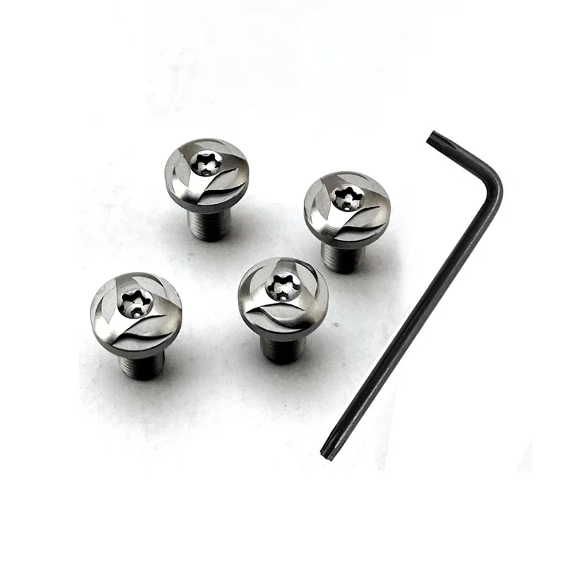 1 Set Custom Stainless Steel Grip Handle Wood Guard Screws with Key Wrench for Kublai Khan P4 1911 Models DIY Making Accessories