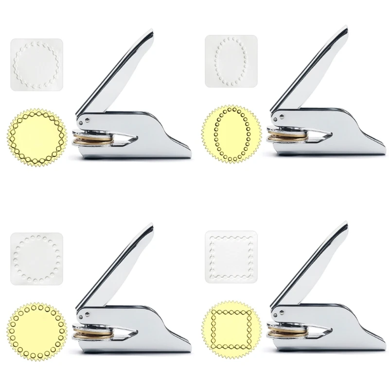 

N0HB Embossing Seal Stamp Stainless Steel Seal Embosser for Label Award Embellishment